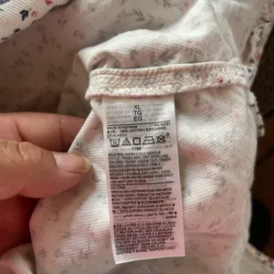 Old Navy Ditsy Floral Oversized Corduroy Tie Sleeve Top Womens size XL Cotton thumbnail 10