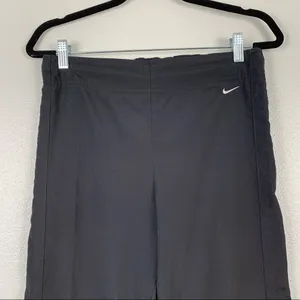 NIKE Womens‎ Polyester Track Pants Drawstring Black thumbnail 2
