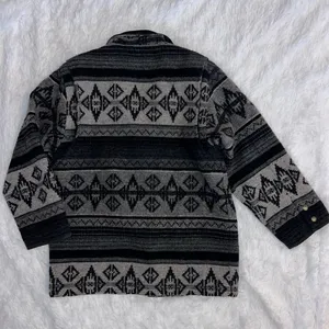 Woolrich Aztec Print Nordic Wool Coat size Medium thumbnail 4