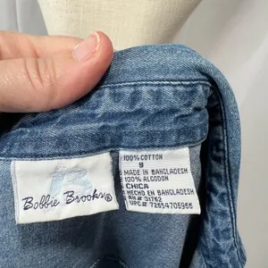 Vintage Bobbie brooks denim chambray embroidered shirt thumbnail 7