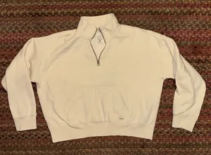 BILLABONG CREAM QUARTER ZIP PULLOVER SWEATSHIRT thumbnail 1