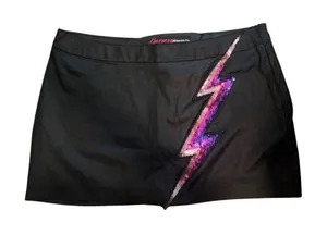 MISS SIXTY Y2K Lighting Bolt Mini Skirt LARGE thumbnail 1