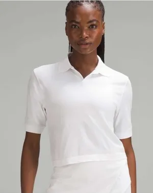 Lululemon Swiftly Tech Relaxed-Fit Polo Shirt in White Women’s size 14 LW3GMJS thumbnail 1