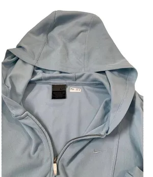 Nike Dri-Fit Women Size XL 16-18 Blue Hoodie Jacket 16-253 thumbnail 5