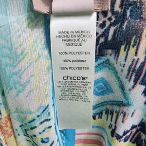 Chico's Patchwork Print Tunic Top‎ Flowy Blouse Colorful L/XL thumbnail 4