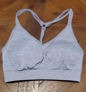 Yogalicious Heather Gray Seamless Racerback Sports Bra thumbnail 1
