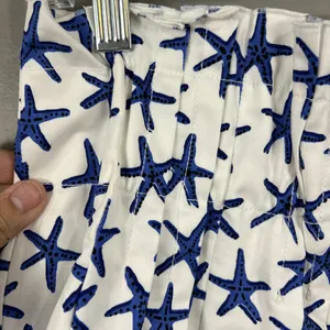 Kate Spade Broome Street Coastal Starfish Pleated Cotton A-Line Skirt EUC Size 4 thumbnail 5