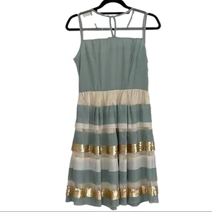 Ryu Sage & Gold Party Dress Size Small NWT thumbnail 2