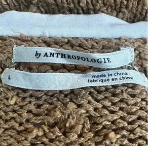 Anthropologie Cottage Balloon Sleeve Battenberg Lace Collared Cardigan Sweater L thumbnail 10