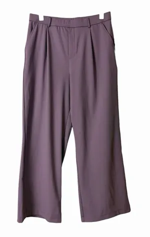 Halara Flex MicroWaffle Wide Leg Pants Size L Travel Dusty Plum Performance thumbnail 1
