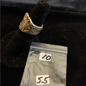 Vintage silver plate spoon ring size 5.5 thumbnail 2