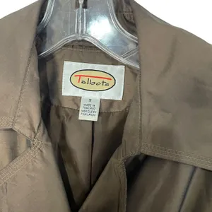 Talbots Size Small Vintage Trench‎ Bronze Brown Coat Belted thumbnail 4