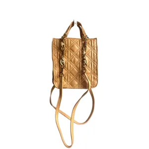 ZARA Quilted Satchel Style Small Tote‎ Bag Mustard Yellow thumbnail 5