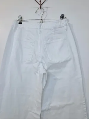 ON 34th White Wide Leg Jeans – Size 4 – Full Length Denim Pants thumbnail 8