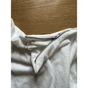 We the Free People‎ Ivory Nikala Zip Shoulder Sweater Women Size Medium Preppy thumbnail 9