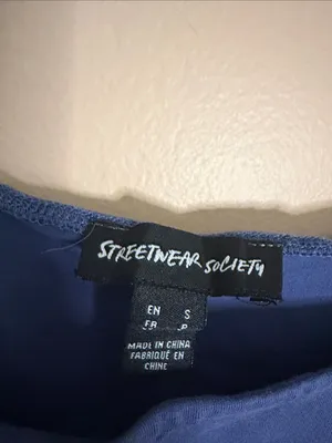 Streetwear Society Express Royal Blue Tank Top with Square Neck thumbnail 2