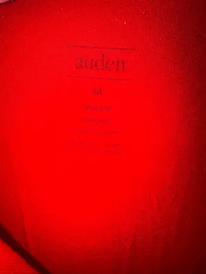 Auden Red Short Sleeve Pajama Top with White Piping Accent thumbnail 6