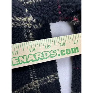 EP Pro Women Plaid Fleece Sherpa‎ Jacket Full Zip Black Red Tan Size S/P Golf thumbnail 5
