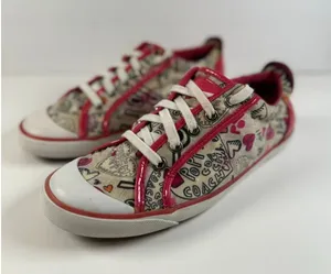 Coach Women Shoes Pink Barrett Poppy Low Top Sneaker Fashion Streetwear US 9.5 B thumbnail 1