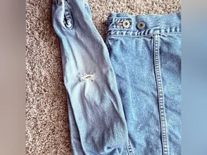 REPLAY Made in Italy Women’s XL Classic Denim Vintage Embellished Cropped Jacket thumbnail 11