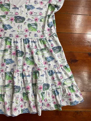 Smith & Quinn Delaney Reynolds Lake Oconee Resort Wear Tiered Mini Dress Sz L 🧡🎀 thumbnail 8