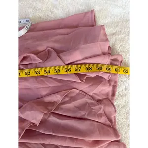 Lulus Priela Pink Ruffled Lace-Up Maxi Dress Size Medium NWT Whimsical Formal thumbnail 8