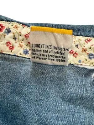Y2K Vintage Looney Tunes Tweety Bird Stuff It Embroidered Chambray Button Down S thumbnail 6