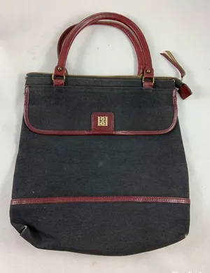 Vintage B.B. couture Blk & Brwn hand handle bag thumbnail 2