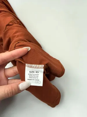 Dokotoo Rust Sleeveless Button Front Smocked Waist‎ Tiered Mini Dress Size XS thumbnail 6