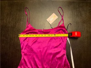 Missguided Fuchsia Satin Slip Chemise thumbnail 4