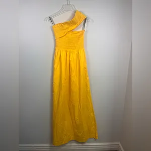 SWF One Shoulder‎ Shirred Maxi Dress size large NWT thumbnail 4