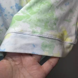 KIKIT 2-Piece Short Lounge Set Pastel Tie Dye Short Sleeve Button Up Shirt Large thumbnail 14