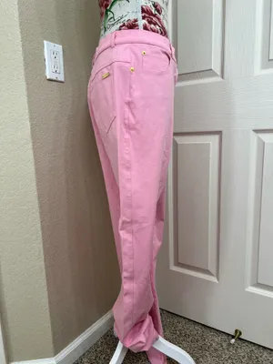 St. John Sport by Marie Gray Rose Pink cotton pants size 12 thumbnail 4