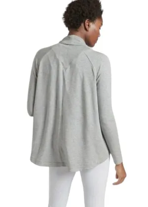 Athleta Nirvana Wear Two Ways Soft Stretchy Wrap Grey 416969 W-247 Sz S thumbnail 2