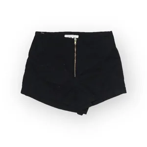One Teaspoon ✌︎︎ High Waist Exposed Zip Front Lightweight Shorts ✌︎︎ Black XXS thumbnail 4