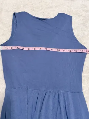 Women's small Periwinkle Blue Sleeveless Faux-Wrap Maxi Dress thumbnail 4