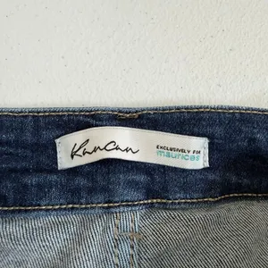 Kancan Maurice's dark wash blue ripped distressed‎ stretch skinny jeans 5 pocket thumbnail 6