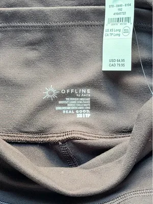 Aerie Offline The Hugger Bootcut Leggings XS Long Brown nwt thumbnail 5