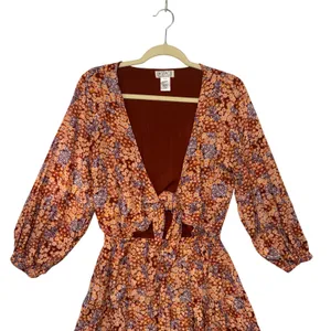 L*Space Women Stay Golden Dress Tie Front Cutout Mini‎ Lily of the Velley M thumbnail 4