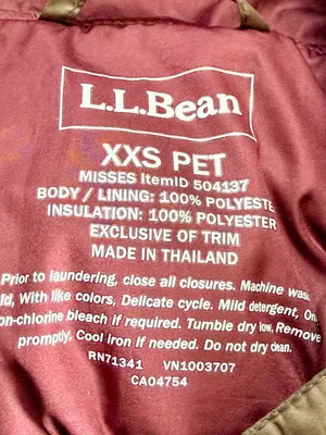 LL Bean Quilted Hooded Pullover Jacket thumbnail 4