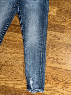 Miss Me Curvy Ankle Skinny Jeans Women’s Waist Size 27 Length 26 Distressed READ thumbnail 4