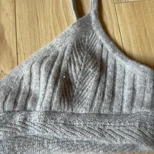 Cozy Gray Knit Bralette thumbnail 2