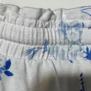 LOFT Sleep Floral Capri Pajama Pants Blue White Modal Lounge Medium thumbnail 4