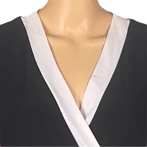 WHITE HOUSE BLACK MARKET Black/White Color-Block Tunic Top Made in USA Size XL thumbnail 4