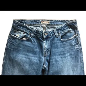 BKE Y2K The Buckle Star 18 Flare Denim Jean Size 100% Cotton 31X33 Distressed thumbnail 4