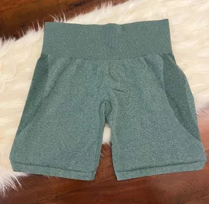NVGTN Green Seamless Scrunch Biker Shorts Size Medium thumbnail 1