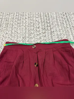 Halara Red High-Waisted Midi Casual Flare Skirt thumbnail 5
