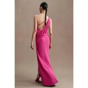 MAC DUGGAL One-Shoulder Jersey Body-Con Gown in Candy Pink Size US 4 thumbnail 3