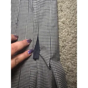 El Vous‎ Gingham Pleated Midi Skirt Black White Plaid Academic Size 4 thumbnail 4