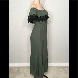 Romeo & Juliet couture olive green maxi dressNWOT thumbnail 10